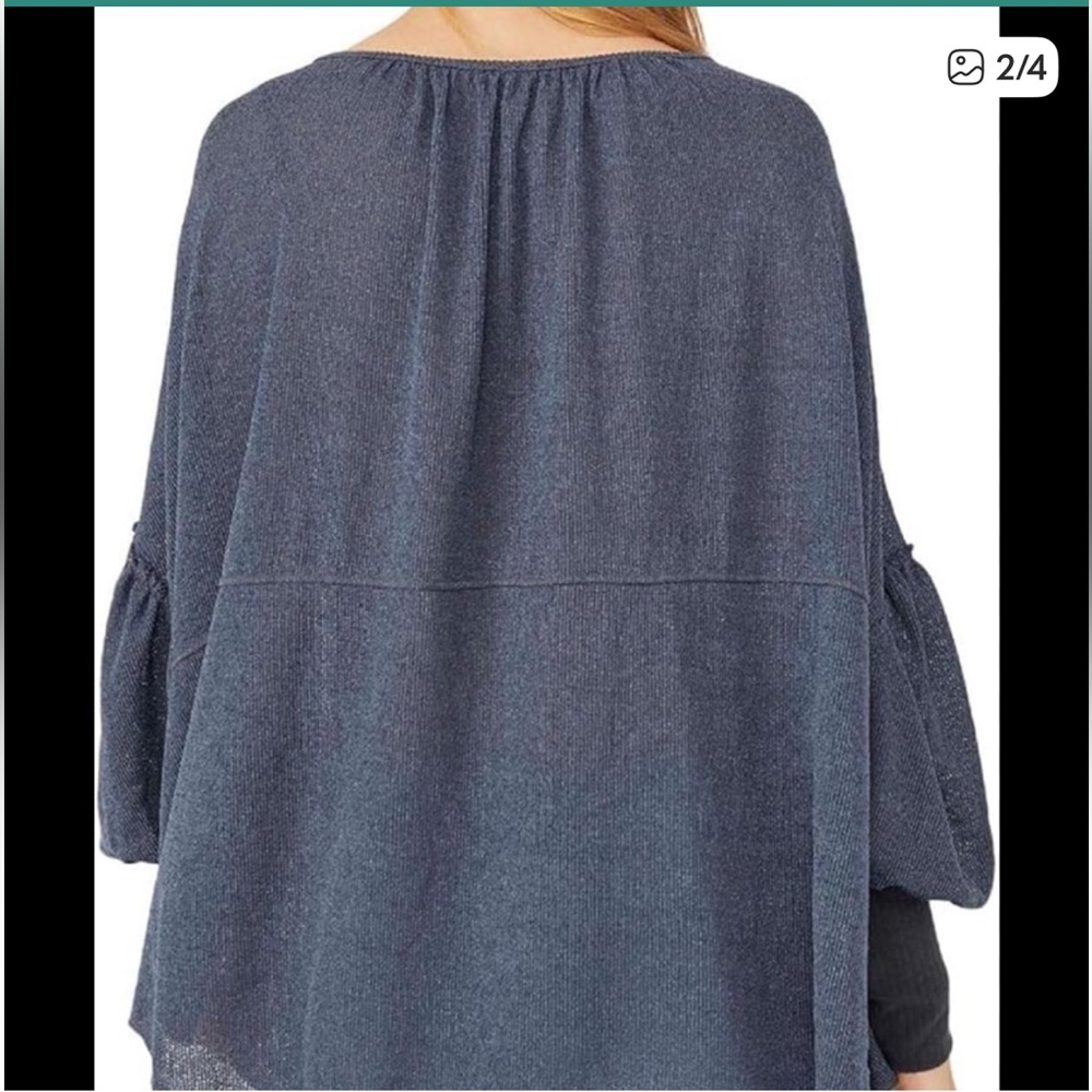 NWT- Free People Blue Bell Henley Top - Picture 5 of 9